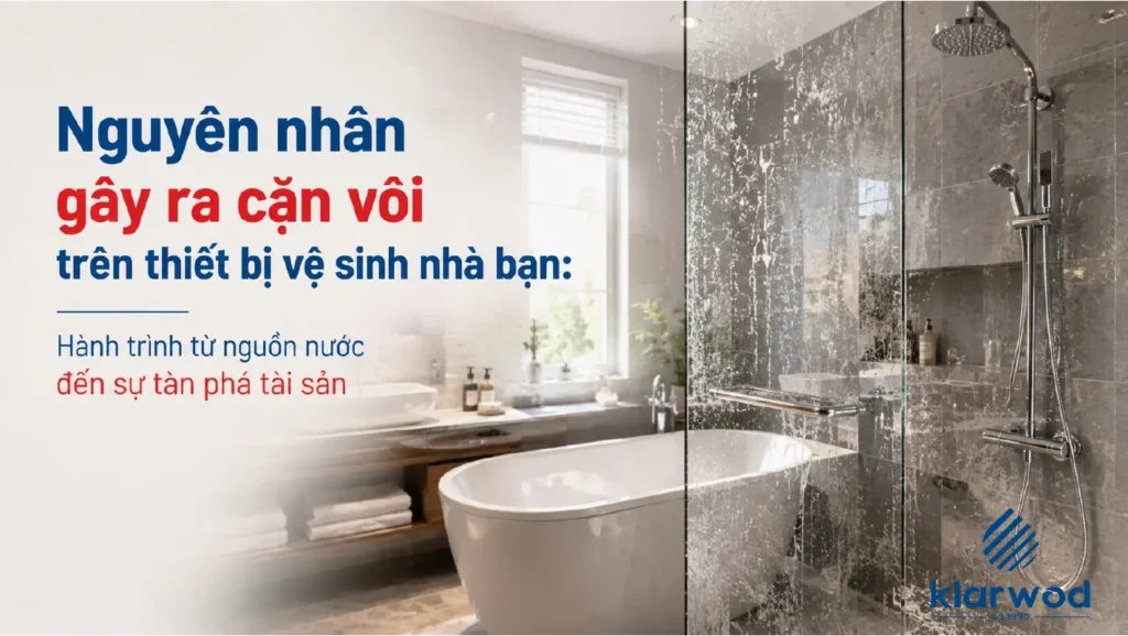 Nguyên nhân gây ra cặn vôi trên thiết bị vệ sinh và cách xử lý