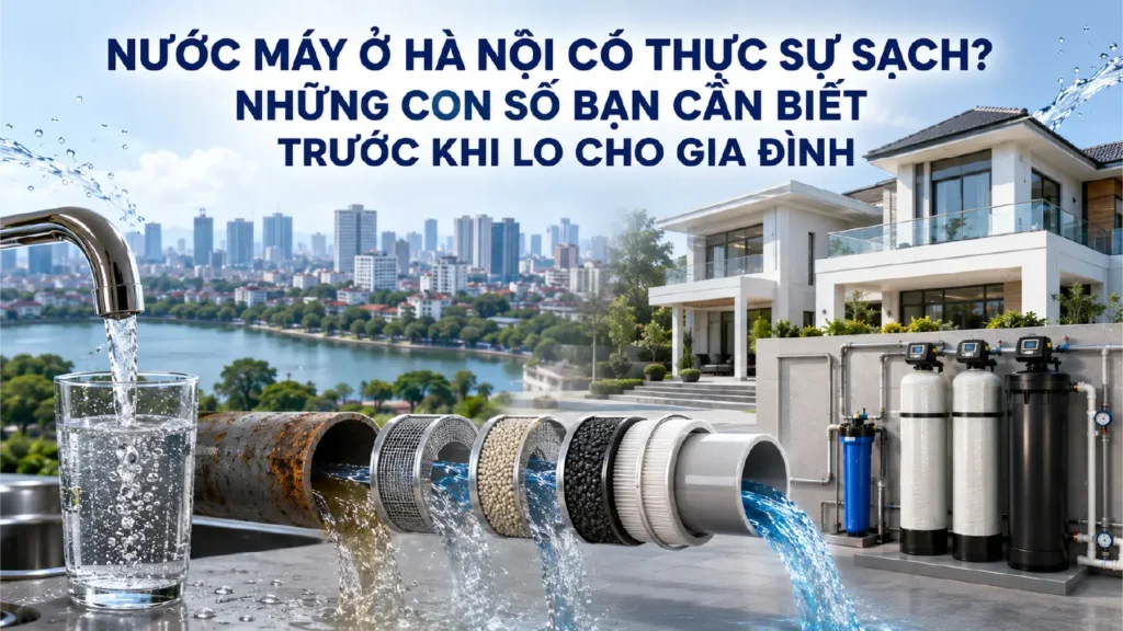 Chất lượng nước sinh hoạt Hà Nội: Sạch đến đâu?