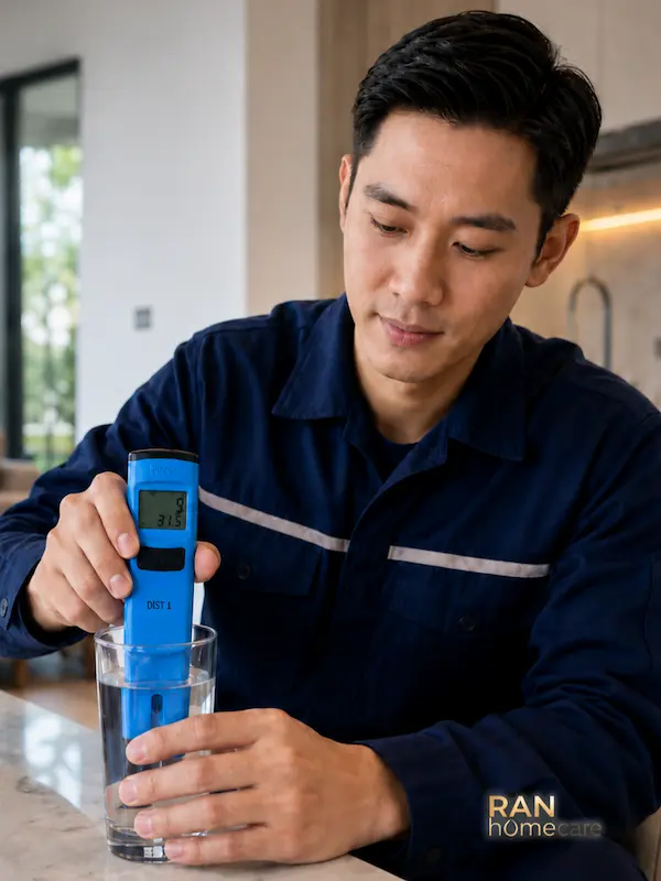 Kiểm tra nguồn nước đầu vào Ranhomecare