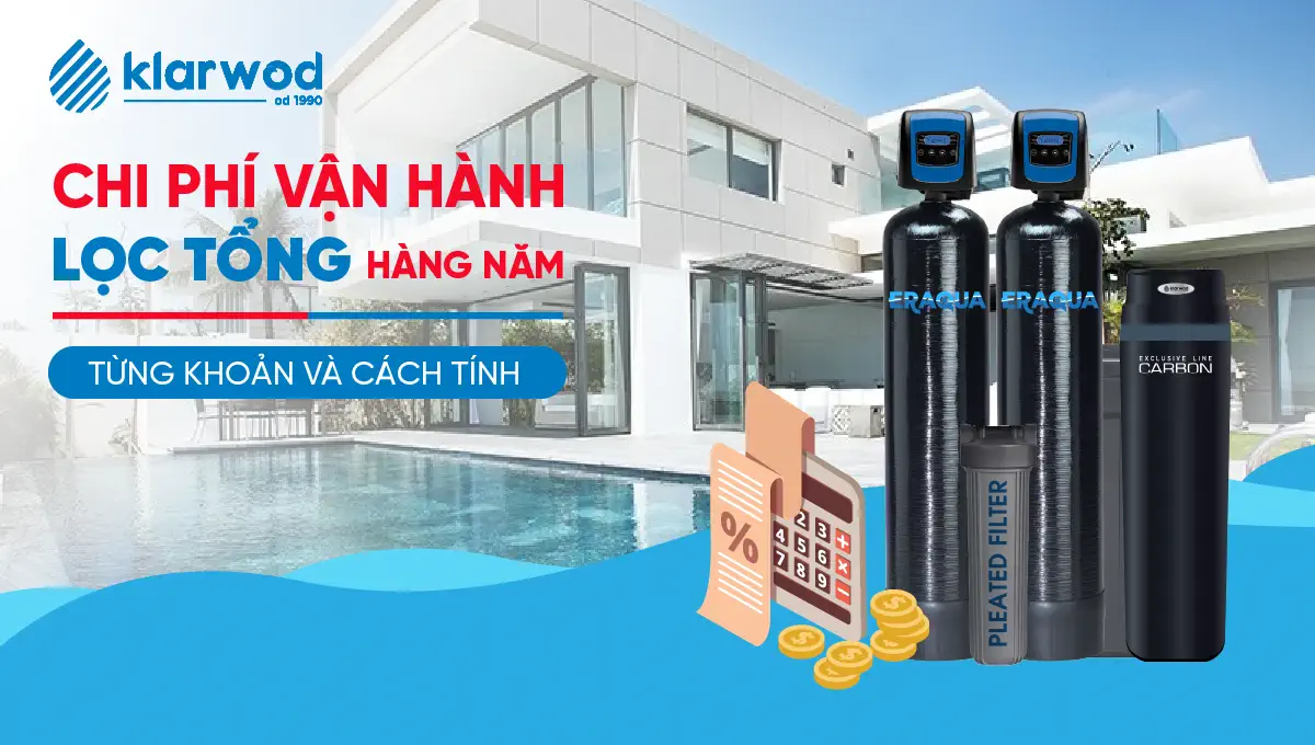 Chi phí vận hành lọc tổng mỗi năm: từng khoản và cách tính